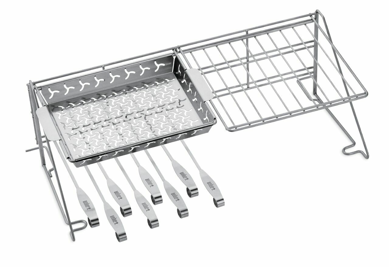 Elevations Grill Rack And Skewer Set