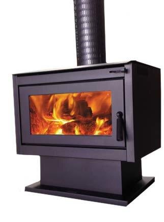 Aranbe 300 Freestanding Fireplace (With Fan) Black