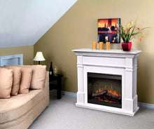 Load image into Gallery viewer, Dimplex Kenton White Mantle w/LED Firebox
