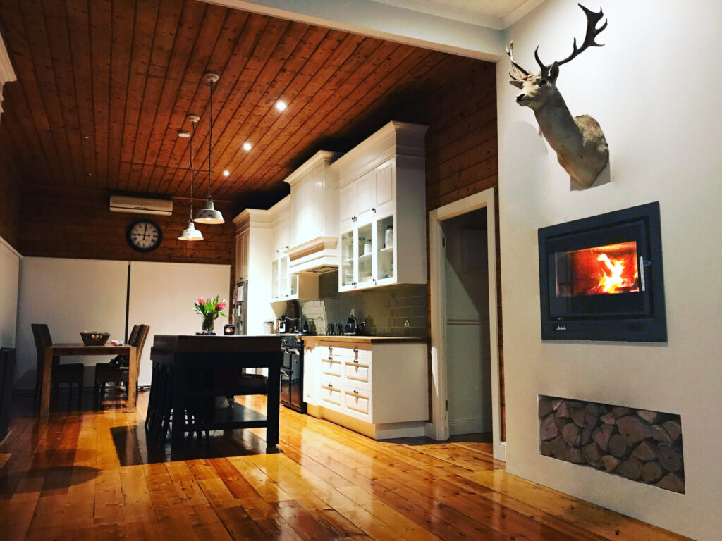Jindara Grange Large Masonry In/Built Wood Fireplace