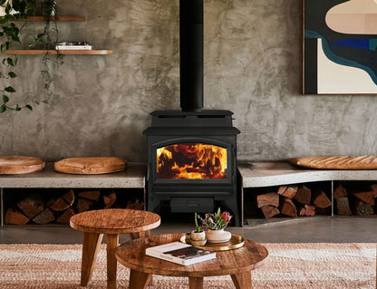 Lopi Liberty 2020 Wood Fire Freestanding Black Legs