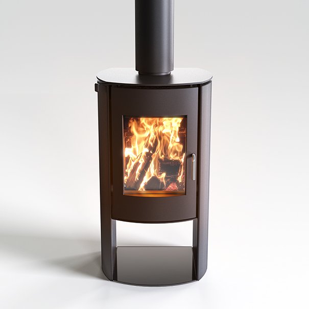 Nectre N60 Naked Fireplace Straight Side