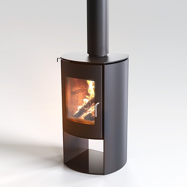 Nectre N60 Naked Fireplace Straight Side
