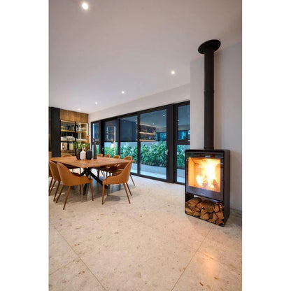 Lacunza Atlantic 613 Freestanding Wood Fireplace Includes Heat Shield