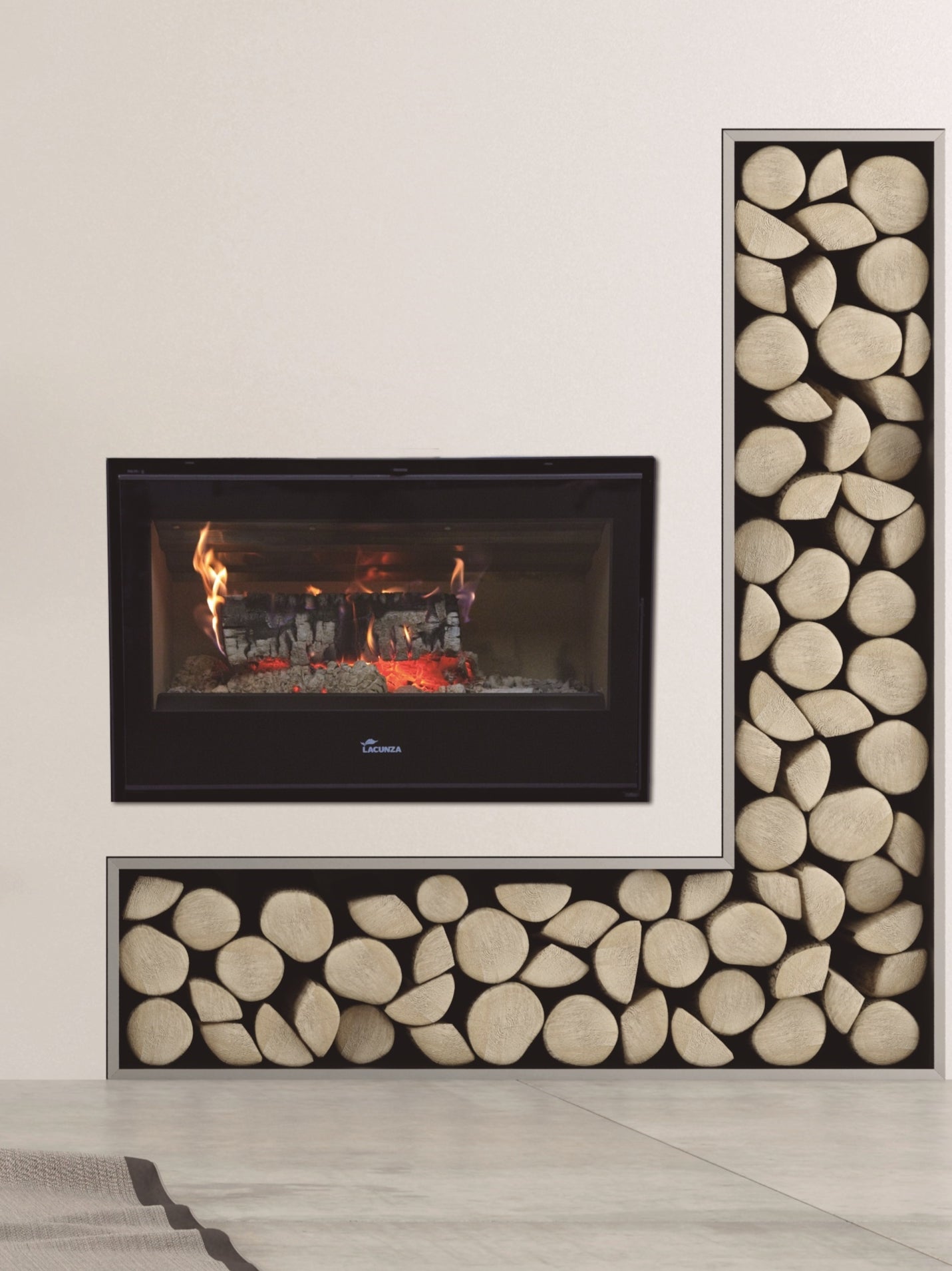 Lacunza Silver 800 Inbuilt Wood Fireplace