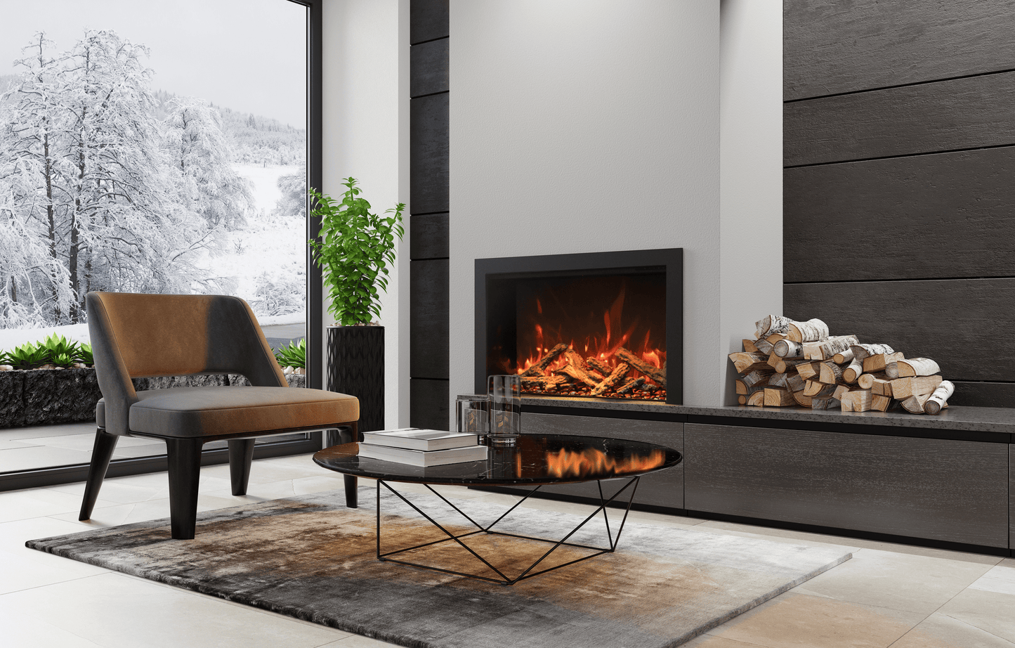 Amantii TRD33 Bespoke Electric Fireplace