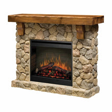 Load image into Gallery viewer, Dimplex Fieldstone Mantle w/LED Firebox
